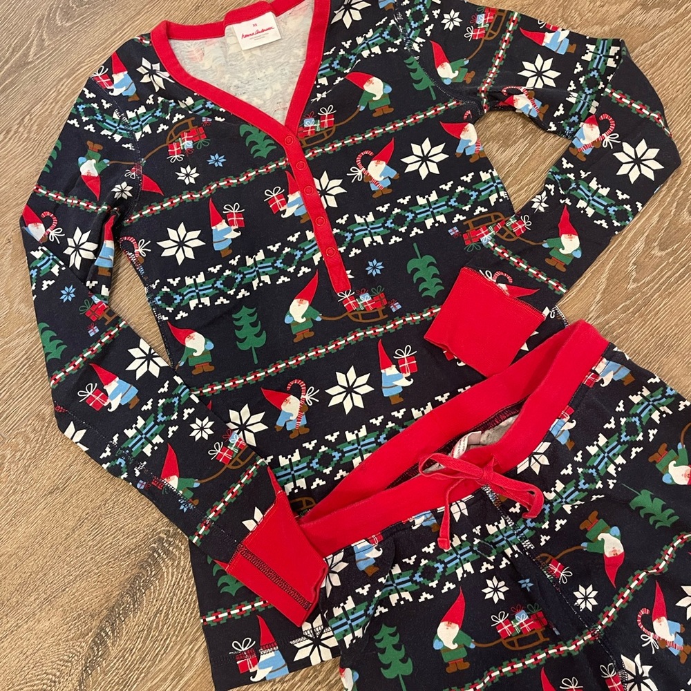 ❤️Hanna Andersson Gnome Sweet Gnome Women’s pajamas Excellent Condition❤️